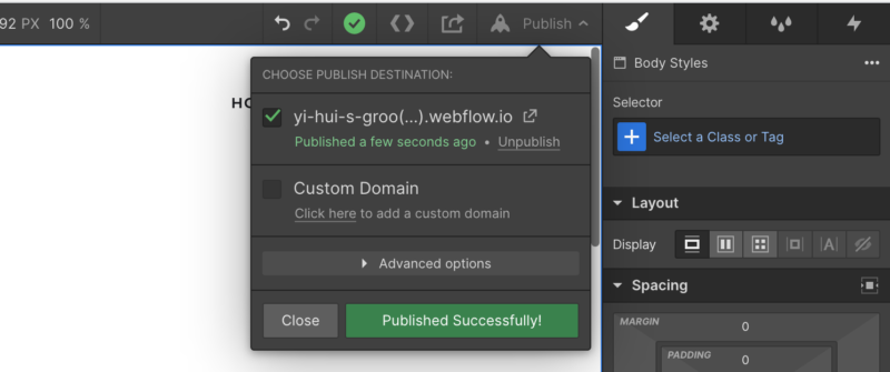 webflow公開手順